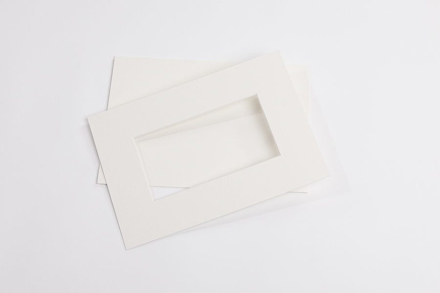 Klapp-Passepartouts weiß/creme in (1,8 mm und 3,0 mm)
